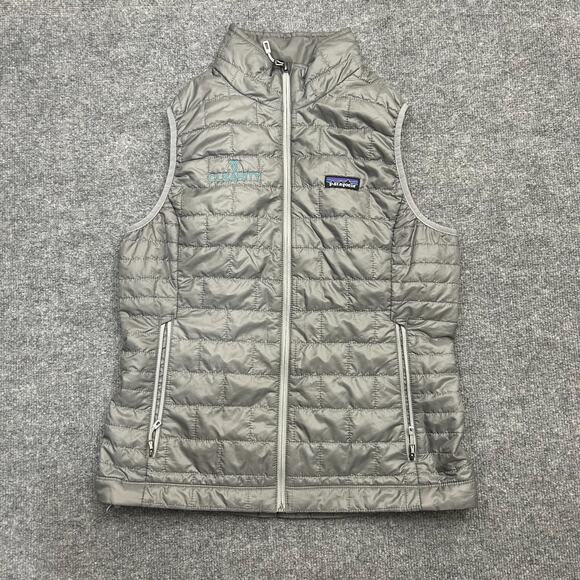 Patagonia Jackets & Blazers - Patagonia Jacket Light Gray Nano Puff Womens Quilted Vest Size Medium